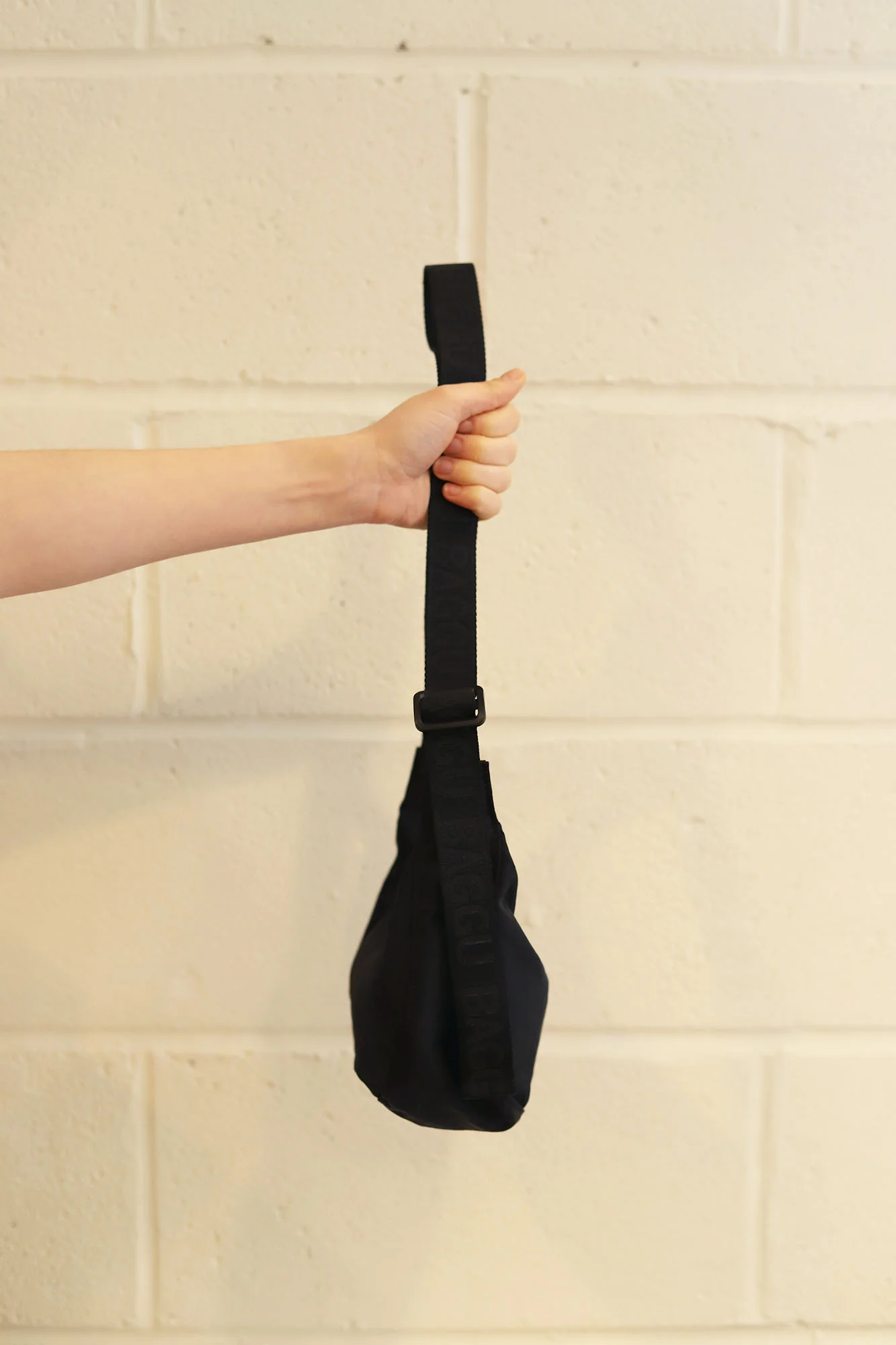 Small Nylon Crescent Bag | Black - Image 2