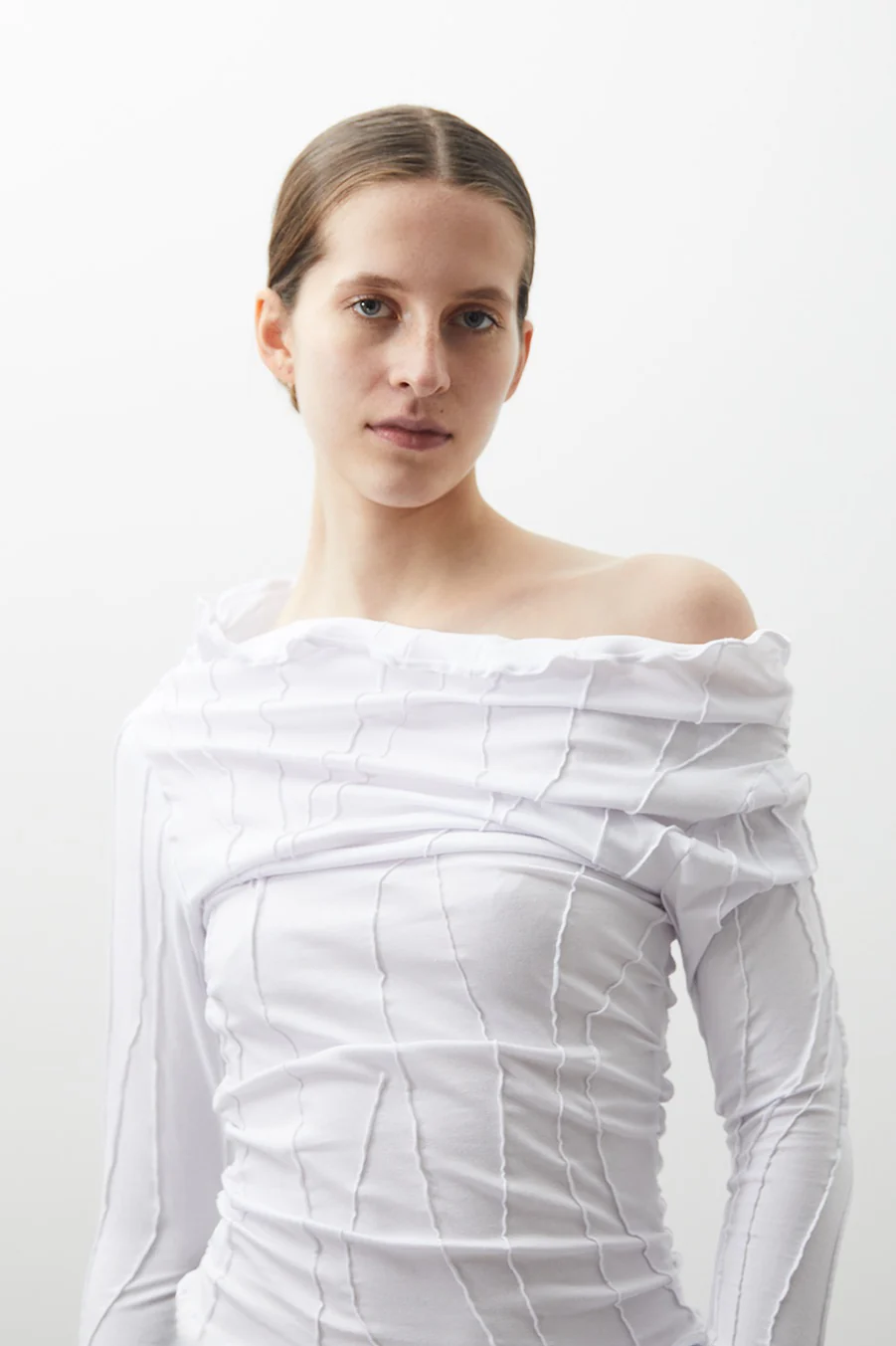 Ruched Top White - Image 12