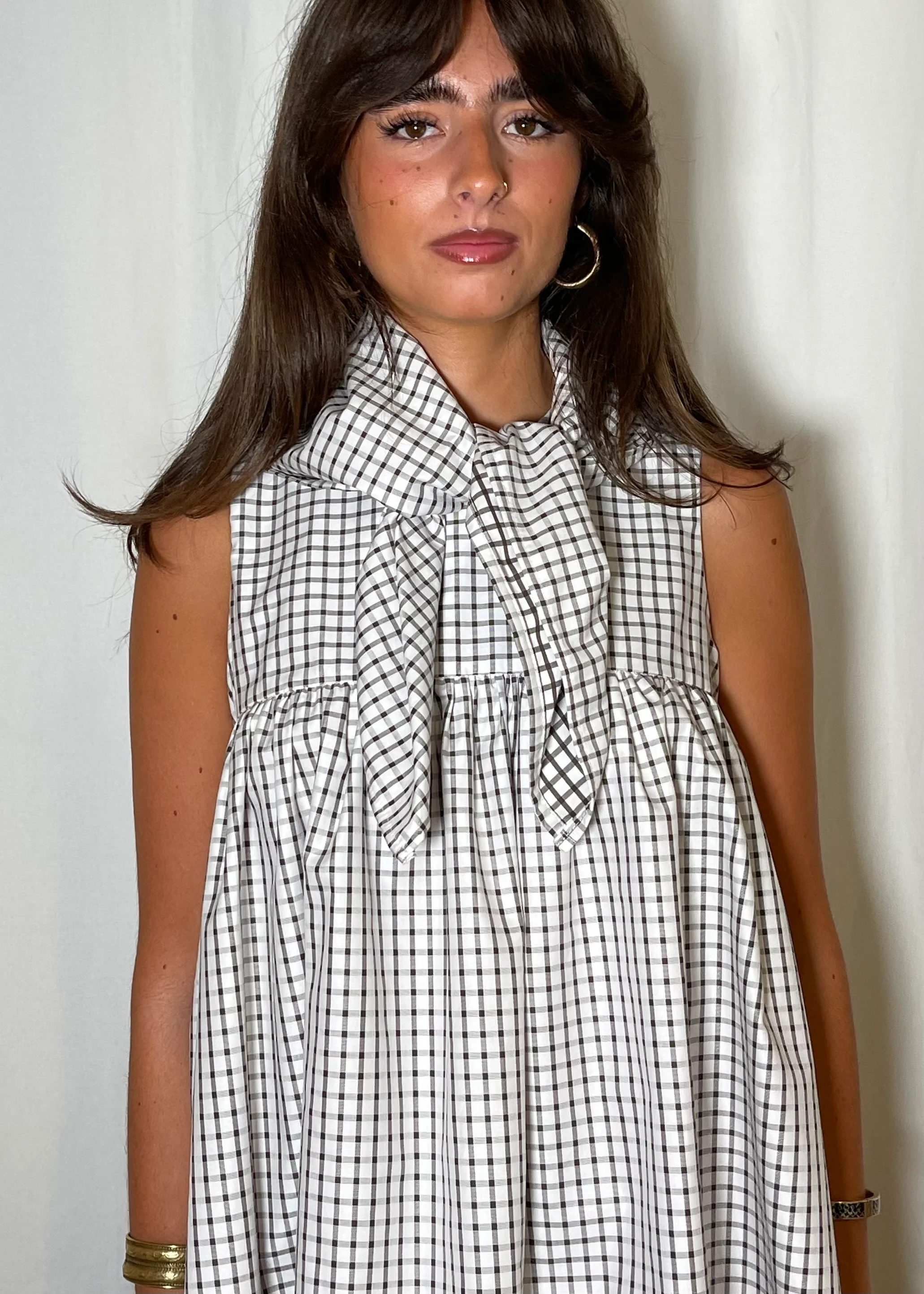 Thrills Top Brown Check - Image 8